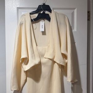 ASOS Cream Ribbed Knit Set